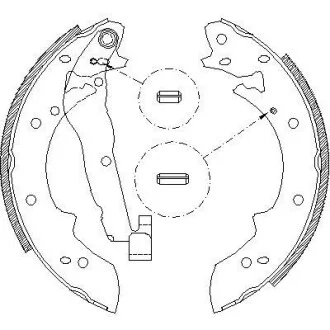 Гальмівні колодки задні барабанні REMSA 4027.01