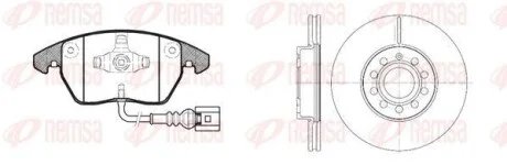 Комплект тормозной передн. SEAT TOLEDO 03-,SKODA OCTAVIA 04-,VW GOLF. JETTA. (выр-во) REMSA 81030.00