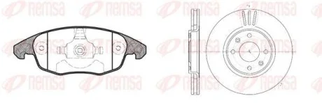 Комплект тормозной передн. CITROEN BERLINGO,C4;PEUGEOT 5008,PARTNER 06/06- (выр-во) REMSA 81248.00