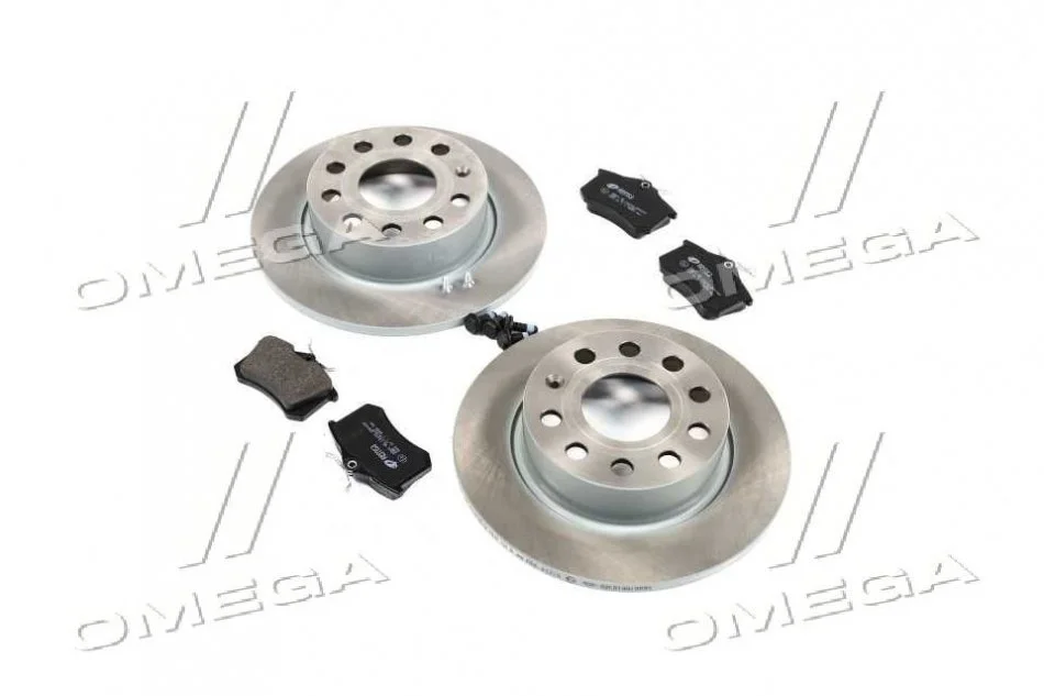 Комплект гальмівний задн. VW GOLF V 1.4-2.0 03-,AUDI A3 1.6-2.0 03- (вир-во) REMSA 8263.06 (фото 1)