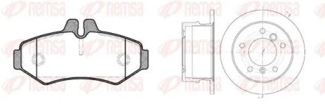 Комплект гальмівний задн. MB SPRINTER (вир-во) REMSA 8733.00