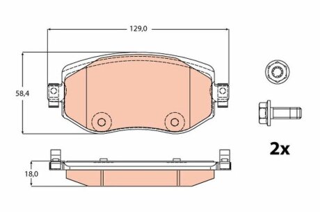 Гальмівні колодки передні дискові RENAULT 410605929R