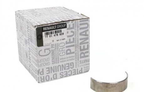 Вкладыши коренные std f9q RENAULT 7701478839