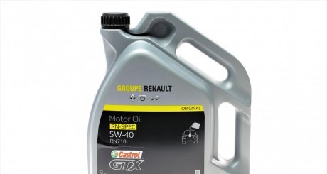 Масла моторные Castrol GTX RN 710 5W-40, 5л. RENAULT 7711658111