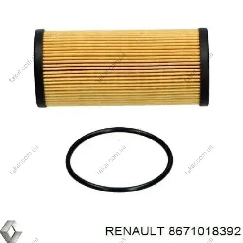 Масляный фильтр винт накручеваемый RENAULT 8671018392 (фото 1)