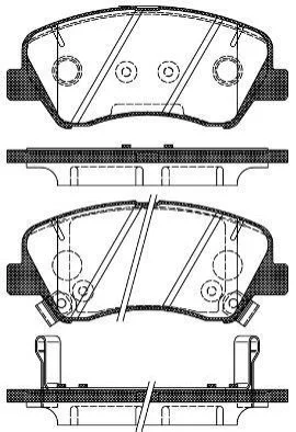 Гальмівні колодки передні дискові ROADHOUSE 21488.02 (фото 1)
