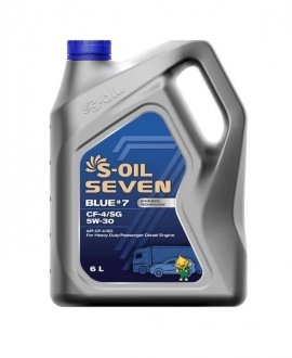 Моторное масло 6 л 5W30 Дизельный Полусинтетическое S-Oil SBCF5306 (фото 1)