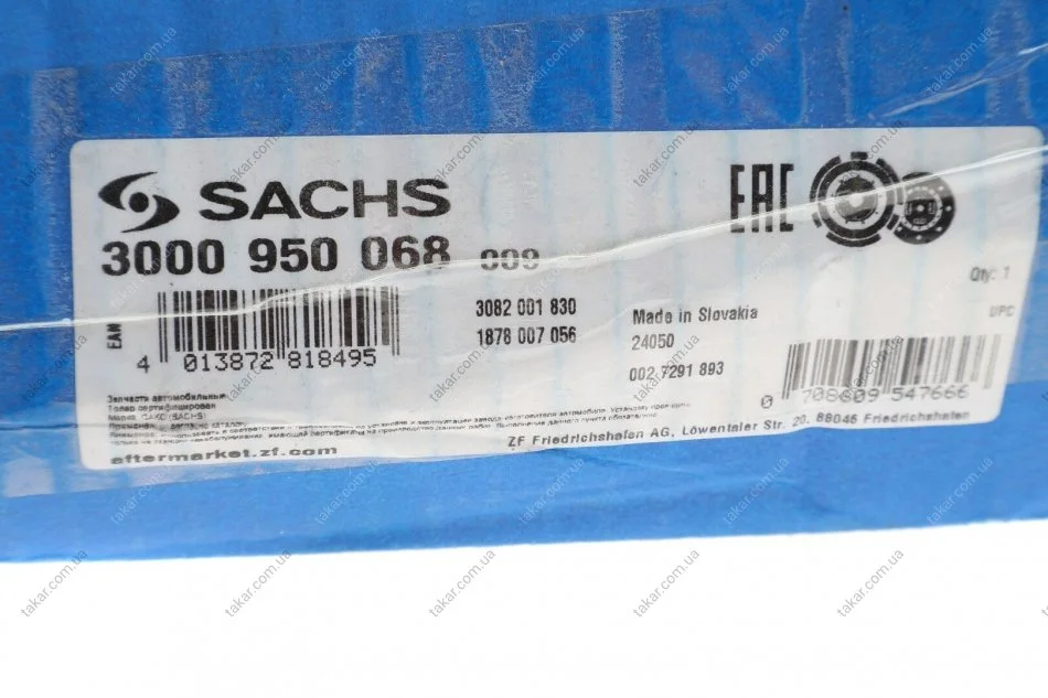 Комплект сцепления SACHS 3000 950 068 (фото 1)