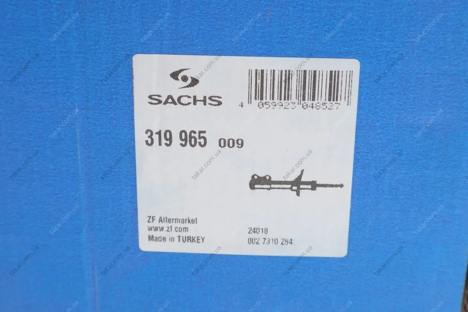 Амортизаційна стійка газомасляна двотрубна передня двобічна Sachs SACHS 319 965 (фото 1)