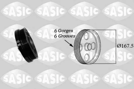 Шків колінчастого валу SASIC 2156078