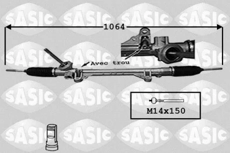 Рульова рейка RENAULT MEGANE II, SCENIC II 02- (Вир-во) SASIC 7174030