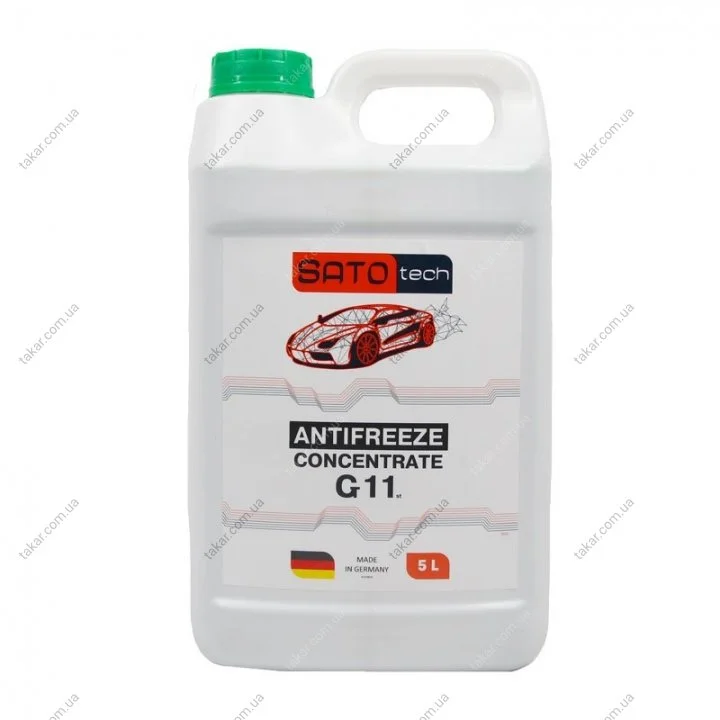 Концентрат антифриз зелений, -80 °C, G11, 5 л SATO TECH G1105G (фото 1)