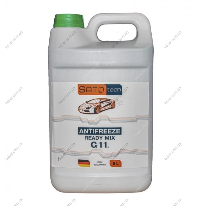 Антифриз зелений, −35 °C, G11, 5 л SATO TECH G1105GRM (фото 1)
