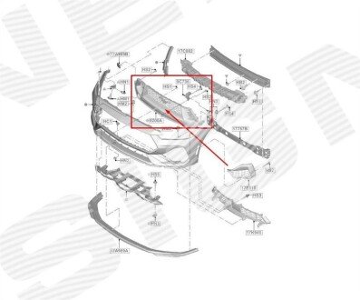 Решетка радиатора передняя Signeda PFD07542GO