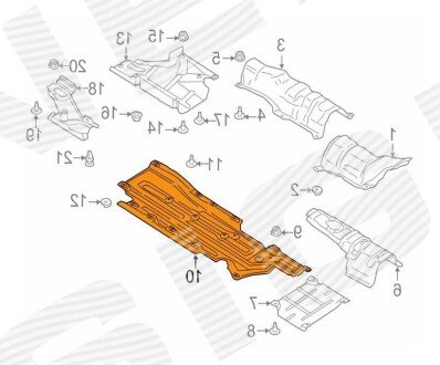 Защита днища FORD EDGE, 15 - 18 Signeda PFD99304AR