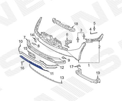 Решітка бампер Signeda PHN99154CA