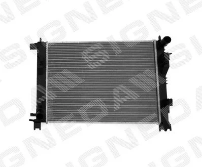 Радіатор охолодження двигуна алюміній, пластик, механічна, автоматична коробка передач Signeda RA637627K