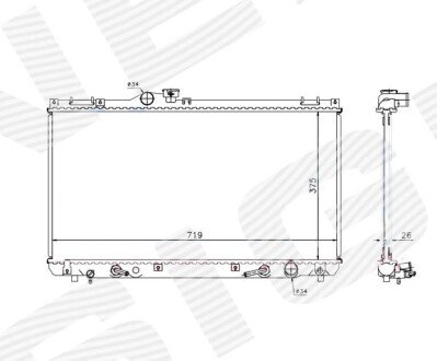 РАДИАТОР Signeda RA64653Q