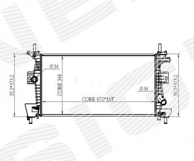 Радіатор FORD C-MAX, 10.14 - 19 Signeda RA69237Q