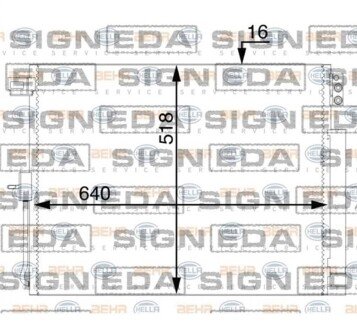 Радиатор кондиционера (Конденсатор) с осушителем Signeda RC39015Q