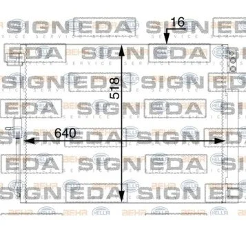 Радіатор кондиціонера (Конденсатор) з осушувачем Signeda RC39015Q