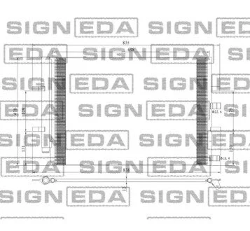 Радиатор кондиционера (Конденсатор) с осушителем Signeda RC4459