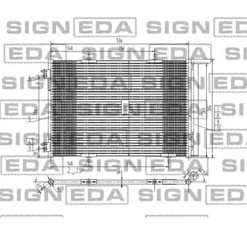 Радиатор кондиционера (Конденсатор) с осушителем Signeda RC940055Q