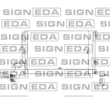 Радіатор кондиціонера (Конденсатор) без осушувача Signeda RC940087