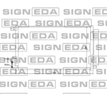 Радіатор кондиціонера (Конденсатор) з осушувачем Signeda RC940095