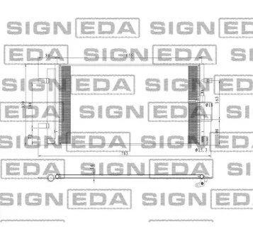 Радіатор кондиціонера (Конденсатор) з осушувачем Signeda RC940453