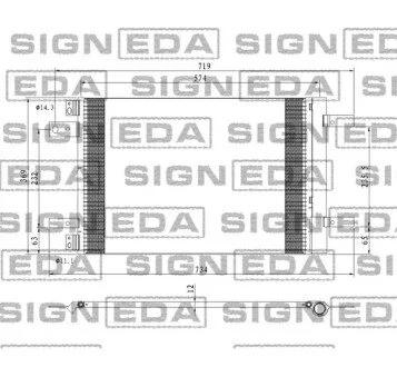 Радиатор кондиционера (Конденсатор) с осушителем Signeda RC940458