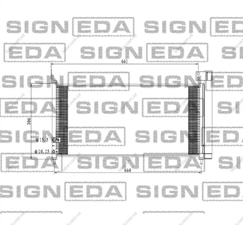 Радиатор кондиционера (Конденсатор) с осушителем Signeda RC940487 (фото 1)