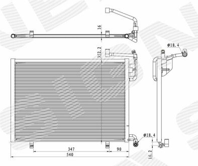 Радіатор кондиціонера Signeda RC940528