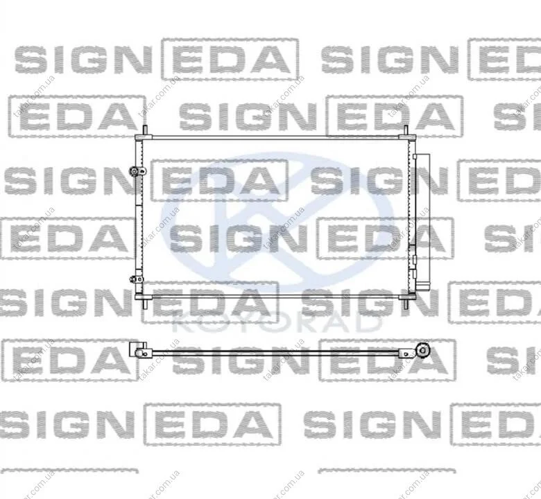 Радіатор кондиціонера (Конденсатор) з осушувачем Signeda RC940804K (фото 1)
