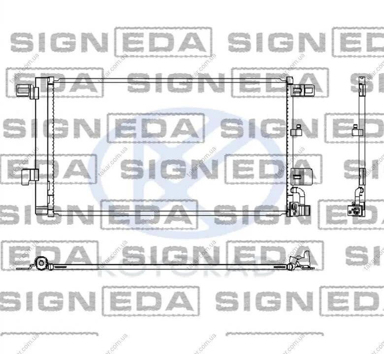 Радиатор кондиционера (Конденсатор) с осушителем Signeda RC941076 (фото 1)