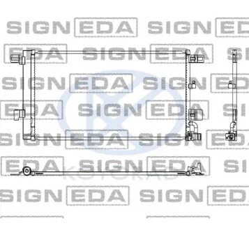 Радіатор кондиціонера (Конденсатор) з осушувачем Signeda RC941076