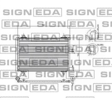 Радиатор кондиционера (Конденсатор) с осушителем Signeda RC94534