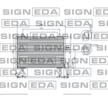 Радіатор кондиціонера (Конденсатор) з осушувачем Signeda RC945422