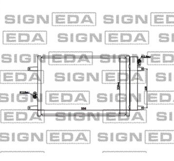 Радиатор кондиционера (Конденсатор) с осушителем Signeda RC94575