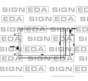 Радиатор кондиционера (Конденсатор) с осушителем Signeda RC94575