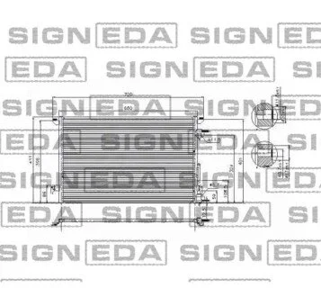 Радиатор кондиционера (Конденсатор) без осушителя Signeda RC94597Q