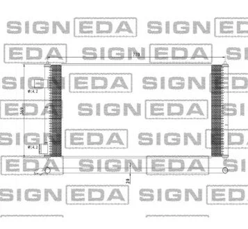 Радиатор кондиционера (Конденсатор) без осушителя Signeda RC946644