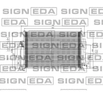 Радиатор кондиционера (Конденсатор) с осушителем Signeda RC94917Q