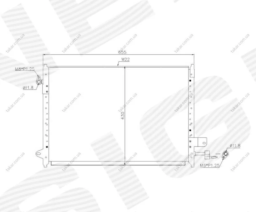 Радіатор кондиціонера (Конденсатор) Signeda RCFD39074A (фото 1)