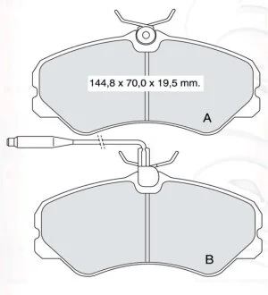 Тормозные колодки передние дисковые Simer SI347