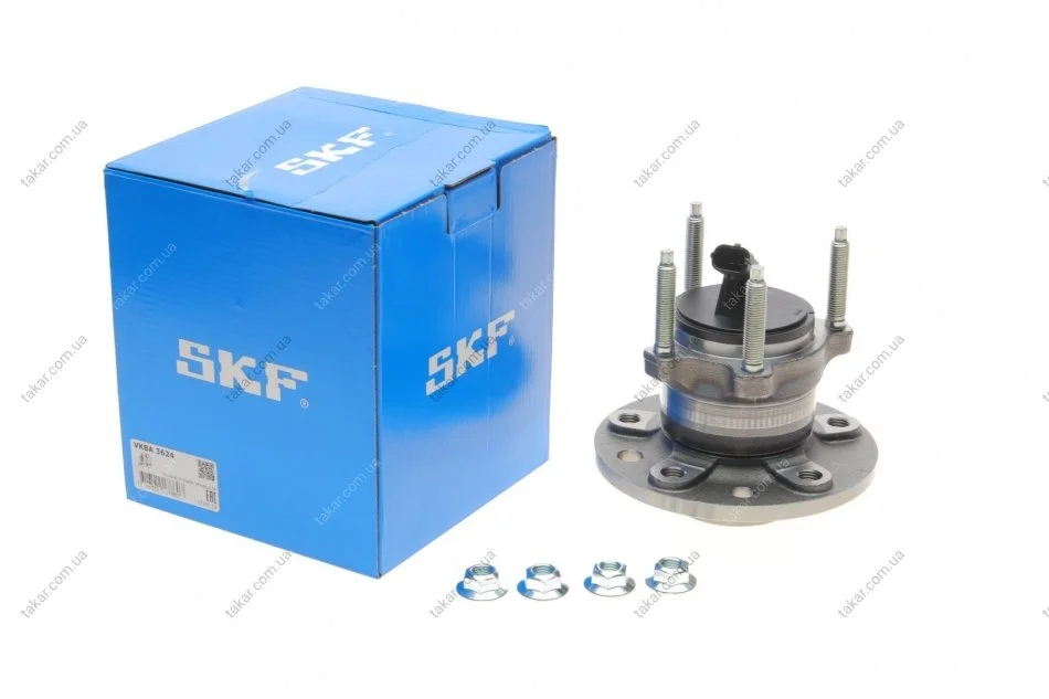 Комплект подшипника ступицы колеса. Задняя ось, двухсторонняя сторона SKF VKBA 3624 (фото 1)