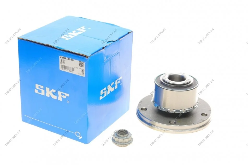 Комплект підшипника маточини колеса. Задня вісь, двостороння сторона SKF VKBA 3646 (фото 1)