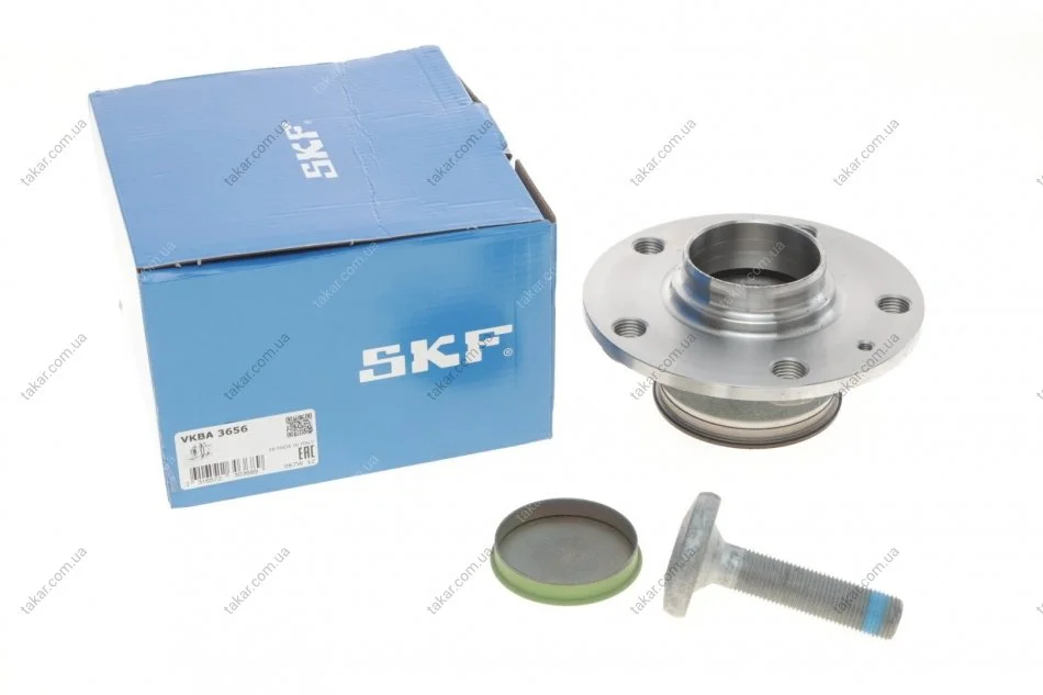 Комплект підшипника маточини колеса. Задня вісь, двостороння сторона SKF VKBA 3656 (фото 1)