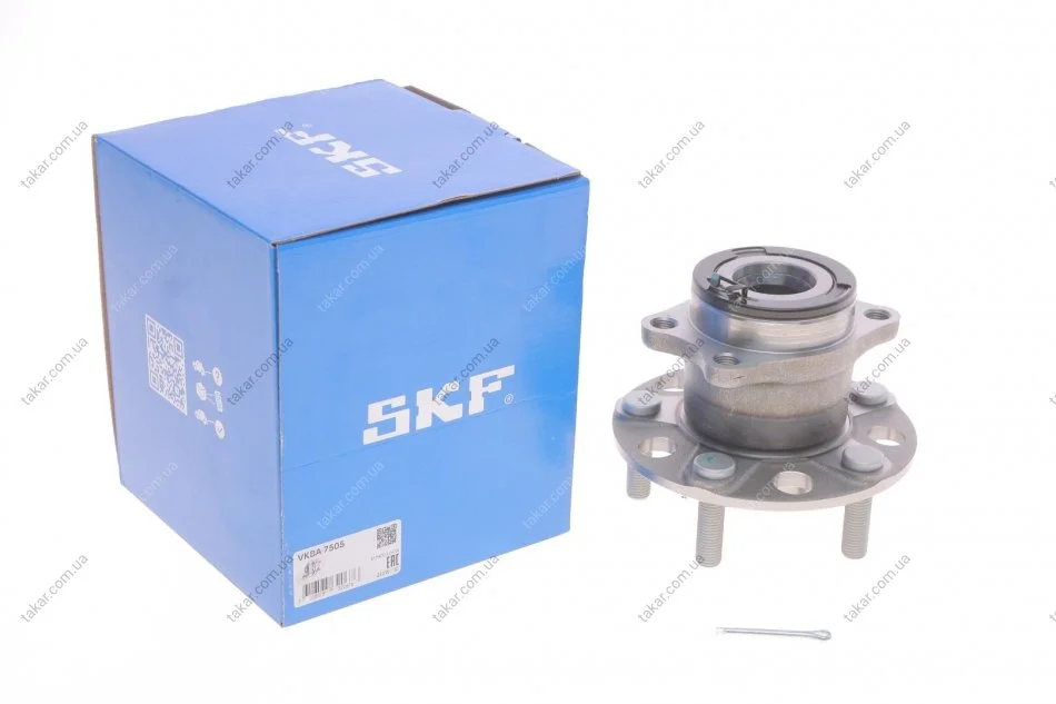 Комплект подшипника ступицы колеса. Задняя ось, двухсторонняя сторона SKF VKBA 7505 (фото 1)