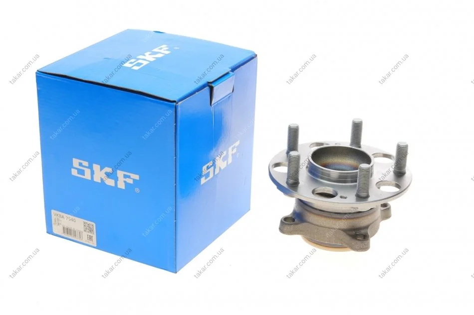 Комплект подшипника ступицы колеса. Задняя ось, двухсторонняя сторона SKF VKBA7540 (фото 1)